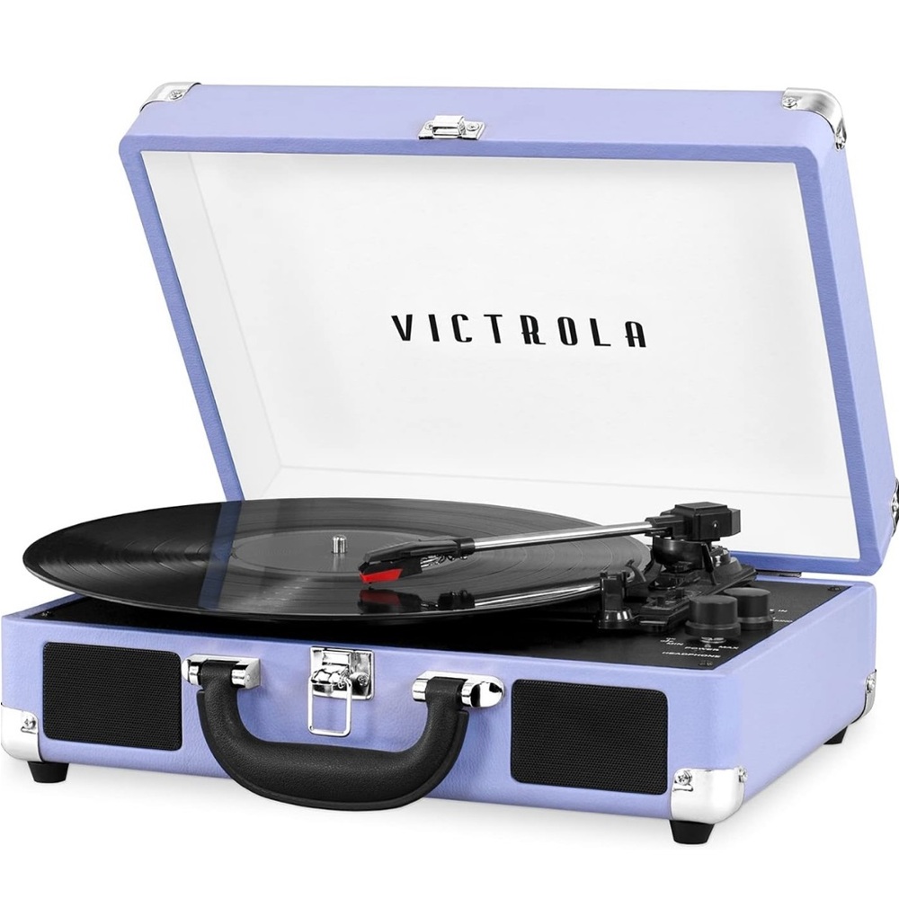 Victrola Light Purple Portable Record Player